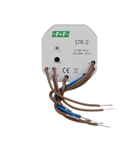 Sterownik rolet jednoprzyciskowy 230V AC, 8A, fi60 STR-2 F&F