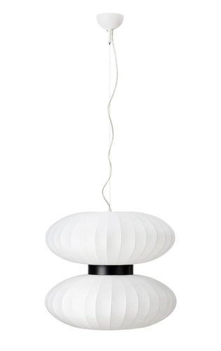 Lampa wisząca DABURU abażurowa oprawa czarny biały 108113 Markslojd