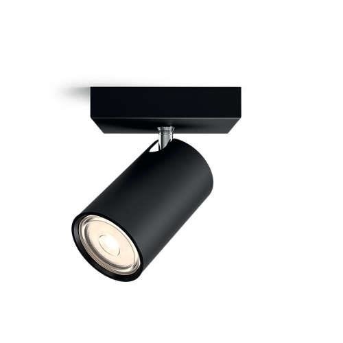 Reflektor natynkowy Philips myLiving KOSIPO, 1 x GU10, czarny, 5059130PN