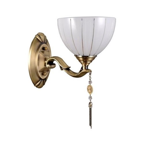 Lampa ścienna kinkiet Balter 1 abażur biała złota klasyczna Italux MB38445-1