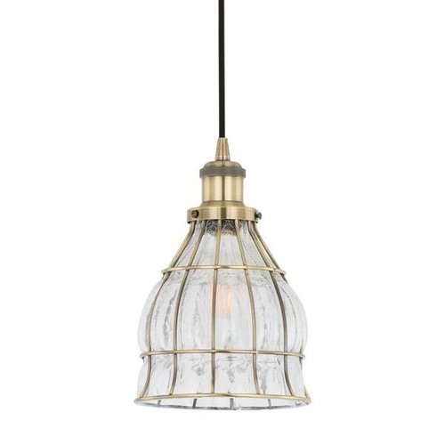 Lampa sufitowa wisząca żyrandol Finter szkło brązowa złota metal Italux DS-G-79
