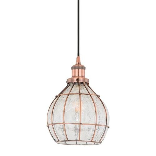 Lampa sufitowa wisząca żyrandol Finter szkło czerwona złota metal Italux DS-G-78