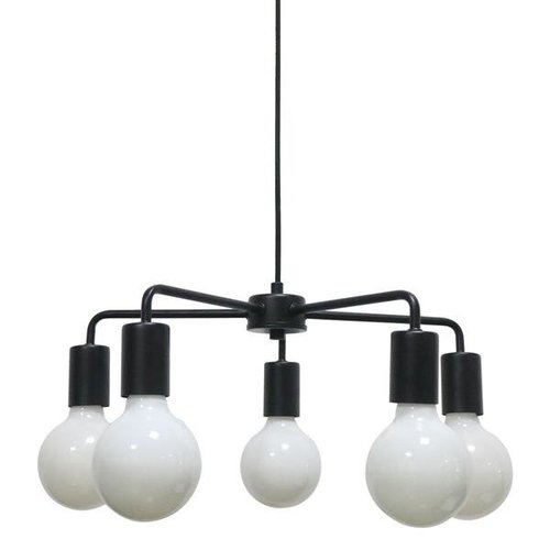 Lampa sufitowa wisząca żyrandol Irina pająk czarna metalowa prosta Italux MD-BR1721401-D5-B