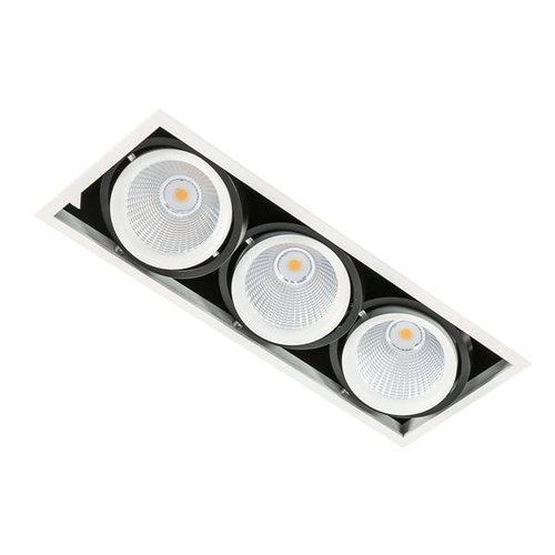 Oprawa wpuszczana podtynkowa LED Vertico czarna biała elegancka potrójna Italux GL7108-3/3X18W 3000K WH+BL