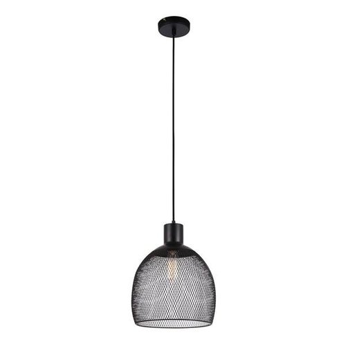 Lampa sufitowa wisząca Julienne druciana kopuła siatka klatka drut czarna metalowa vintage Italux MDM-2544/1