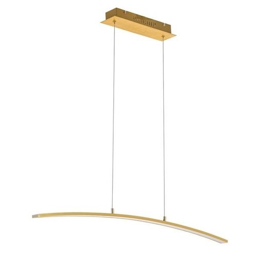 Lampa sufitowa wisząca LED Melodie listwa pozioma łuk wygięta mosiądz Italux ZWD-0018-04H BB