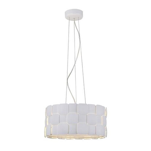 Lampa sufitowa wisząca LED Elisa biała okrągła kwadraty nowoczena Italux P0317-05P-S8A1