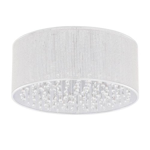 Lampa sufitowa plafon plafoniera Quartz II chrom metal okrągła srebrna kryształki nowoczesna Italux C0173-06M-B5B3