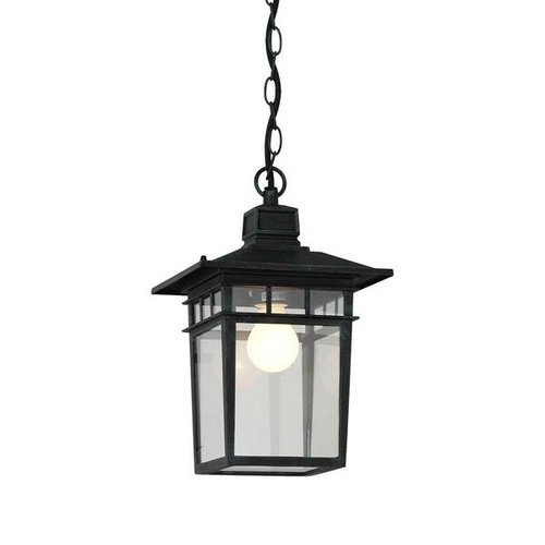 Lampa sufitowa wisząca ogrodowa zewnętrzna kinkiet Vermont latarnia aluminium szkło czarna zielona Italux 9464
