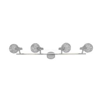 Lampa ścienna sufitowa spotlight Erazma 4 źródła światła listwa chrom metal kula przezroczysta Italux HP-710AG-04-8008IUN