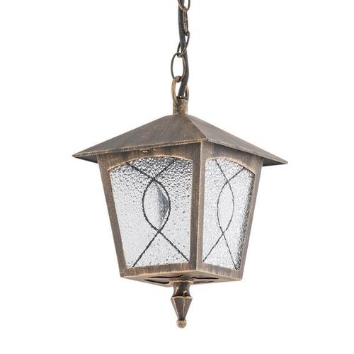 Lampa sufitowa wisząca ogrodowa zewnętrzna Lazio złota metal szkło latarnia Italux 2544