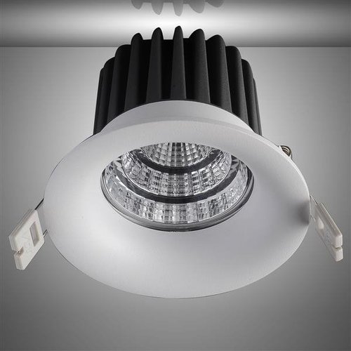 Lampa sufitowa wpuszczana Ferguson 9W aluminium biała oczko okrągła Italux TS03112 9W 990LM 3000K S.WH