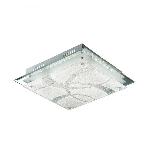 Lampa sufitowa plafon plafoniera Orlando 17W metal biała matowa wzór kwadratowa Italux C29521F-2T