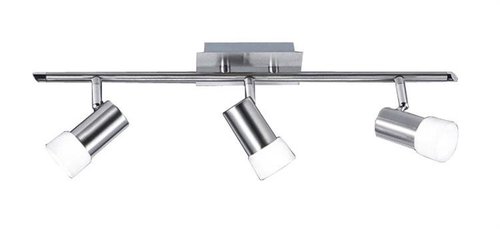 Lampa ścienna sufitowa spotlight Vancl 3 źródła światła listwa satynowa metal szkło matowa tuba reflektor Italux VANCL-3