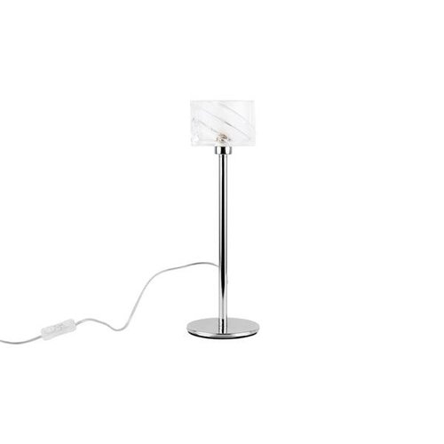 Lampka biurkowa gabinetowa Arctic chrom metal szkło matowa pasy nowoczesna prosta Italux MTM1509/1