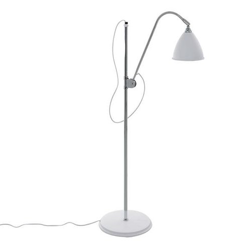 Lampa podłogowa stojąca klasyczna regulowana srebrny biały Italux Evato MLE3052/1C-WH