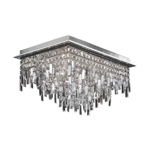 Lampa sufitowa plafon elegancka prostokąt zwisy kaskada szkło kryształ chrom Italux Lavenda MX92915-16A