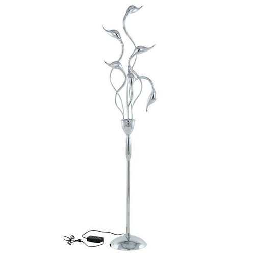 Lampa podłogowa stojąca 6 źródeł łabędź fale elegancka dostojna nowoczesna chrom Italux Swan ML8098-6A