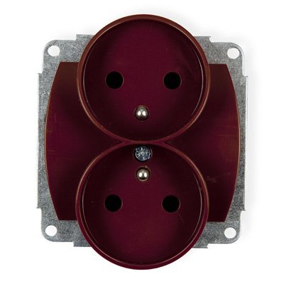 Mechanizm gniazda podwójnego do ramki z uziemieniem 2x2P+Z, Karlik Trend, 4GPR-2zp