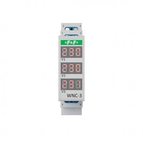 Modułowy wskaźnik napięcia - 3 fazowy LCD WNC-3 F&F