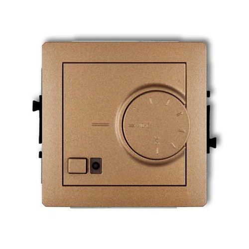 Mechanizm <span class="keyword" >regulator</span>a temperatury z czujnikiem podpodłogowym złoty metalik Karlik Deco 8DRT-1