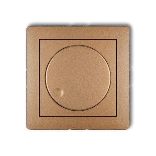 Mechanizm <span class="keyword" >regulator</span>a oświetlenia przyciskowoobrotowego do lamp LED złoty metalik Karlik Deco 8DRO-2