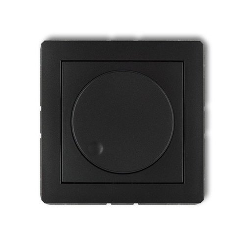 Mechanizm regulatora oświetlenia przyciskowoobrotowego do lamp LED czarny mat Karlik Deco 12DRO-2