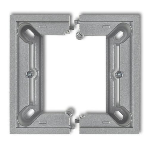 Deco | Srebrny metalik | <span class="keyword" >Puszka</span> natynkowa pojedyncza, składana, Karlik, 7DPU-1