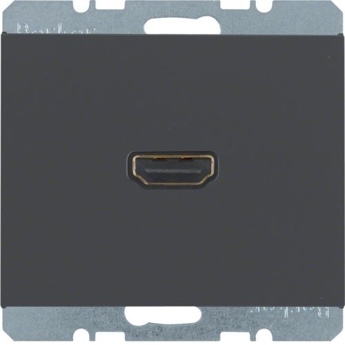 K.1 Gniazdo HDMI z przyłączem 90°, antracyt, mat Berker 3315437006