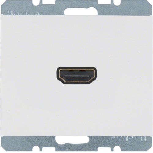 K.1 Gniazdo HDMI z przyłączem 90°, biały, połysk Berker 3315437009
