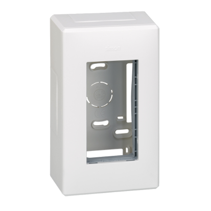 Obudowa natynkowa S500 1-modułowa, 2x K45; kompletna; czysta biel Simon Connect