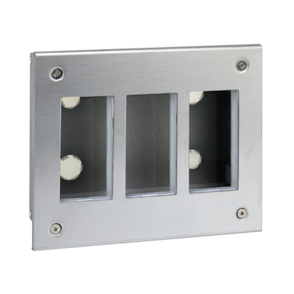 Obudowa podtynkowa S500 METAL 3-modułowa, 6x K45; kompletna Simon Connect