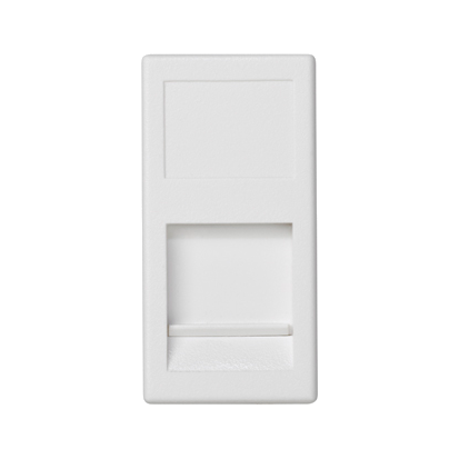 Płytka K45/2, 1x RJ z osłoną; 22,5x45mm; uniwersalna; czysta biel Simon Connect
