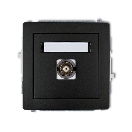 Mechanizm gniazda pojedynczego BNC czarny mat Karlik Deco 12DGBNC-1