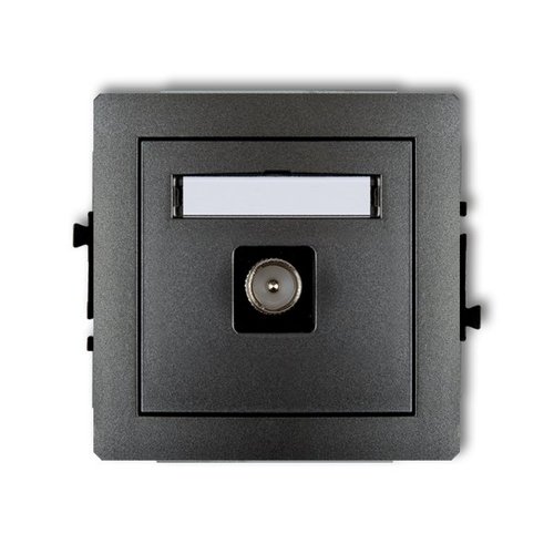 Mechanizm gniazda antenowego pojedynczego TV grafitowy Karlik Deco 11DGTV-1
