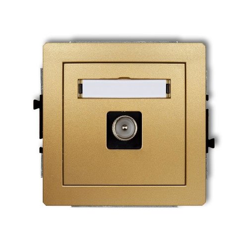 Mechanizm gniazda antenowego pojedynczego TV złoty Karlik Deco 29DGTV-1
