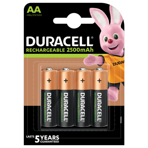 Akumulatorki AA 2500mAh DURACELL blister 4 sztuki