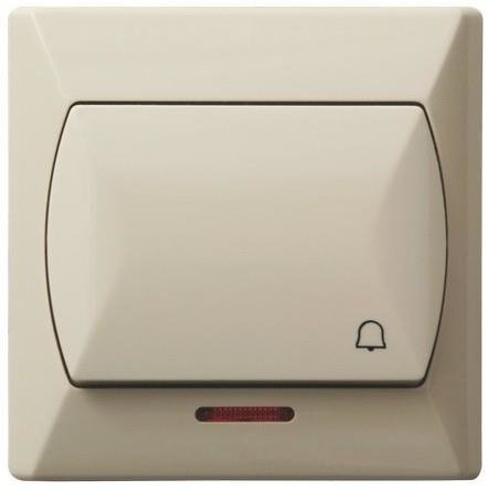 <span class="keyword" >Łącznik</span> zwierny "dzwonek" z podświetleniem pomarańczowym beżowy Ospel Akcent ŁP-6AS/01
