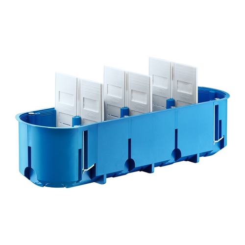 Puszka do pustych ścian, płyt gipsowych 4 x fi 60 mm głęboka, czterokrotna MULTIBOX Simet P4x60D