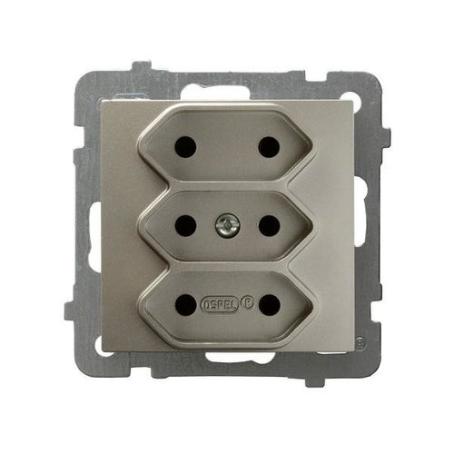 Gniazdo potrójne EURO As GP-3G/m/45