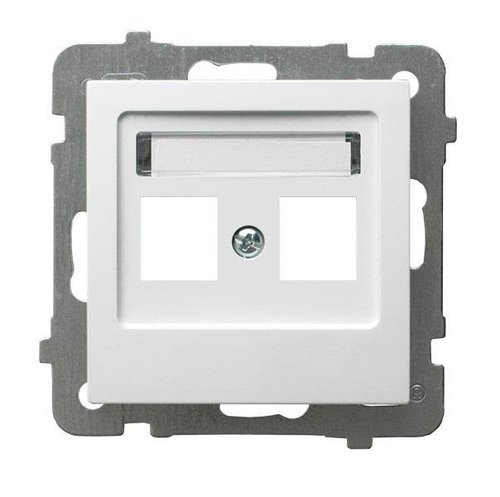 Obudowa gniazda podwójnego typu Keystone prosta As GPK-2G/p/00