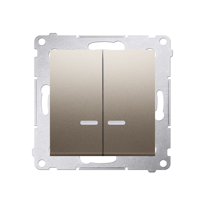 Simon 54 Premium Złoty Łącznik świecznikowy z podświetleniem LED i do wersji IP44 DW5ABL.01/44