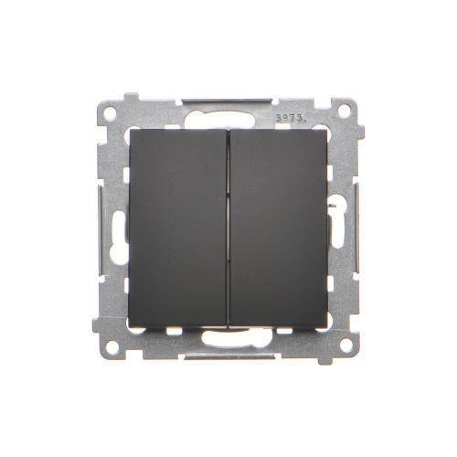 Simon 54 Premium czarny Przycisk „dzwonek” z podświetleniem LED szybkozłącza, DD1L.01/49