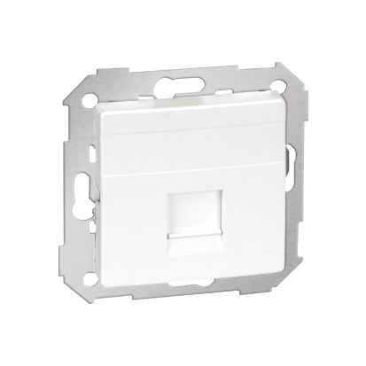 Pokrywa gniazda RJ45 1 gniazdo z adapterem i żaluzją, biała Kontakt Simon 82 82005-30
