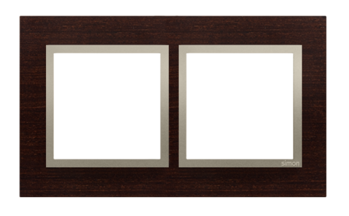 Simon 54 Premium Złote Wenge - drewno Ramka 2-krotna Nature DRN2/85