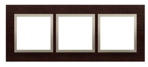 Simon 54 Premium Złote Wenge - drewno Ramka 3-krotna Nature DRN3/85