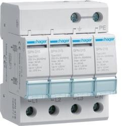 SPD Ogranicznik przepięć T2, 4P, sieć TN-S/TT, Imax 40kA, Up 1,25kV SPN418 Hager