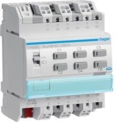 Wyjście binarne 6-krotne 16A, 4 mod, KNX TYA606C Hager