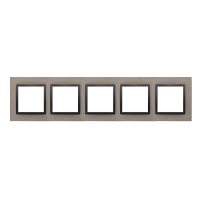 Simon 54 Nature czarny charakter - beton Ramka 5-krotna Nature DRN5/98