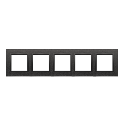 Ramka 5- krotna metalowa inox dark IP20/IP44, Simon 54 Nature DRN5/83